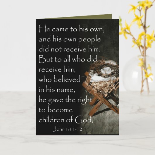 Hij kwam unto van hem. kaart (Gele Bloem)