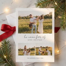 Hij kwam voor ons Religieuze Familie 3 Foto Kerstm