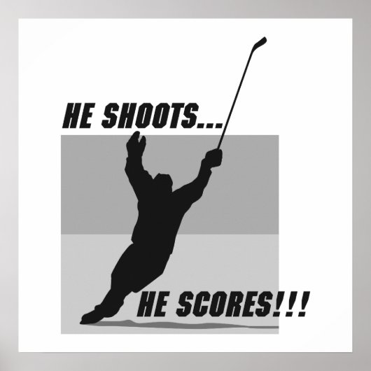 hij laat de scores hockey zien poster (Voorkant)