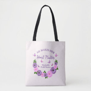 Hij laat haar hart fladderen Vlinderthema bruidsdo Tote Bag