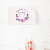 Hij laat haar hart fladderen Vlinderthema bruidsfe Spandoek (Insitu)