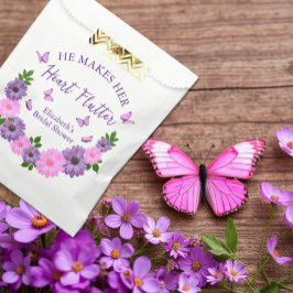 Hij laat haar hart fladderen Vlinderthema Bruidsme Bedankzakje