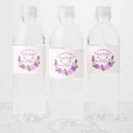 Hij laat haar hart fladderen Vlinderthema Bruidsme Waterfles Etiket