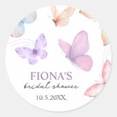 Hij laat haar hart sneller kloppen | Elegante Brui Ronde Sticker (Voorkant)