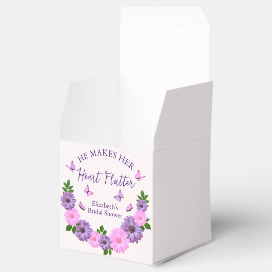 Hij laat haar hart vlinderslag Vrijgezellenfeest Bedankdoosjes (Geopend)