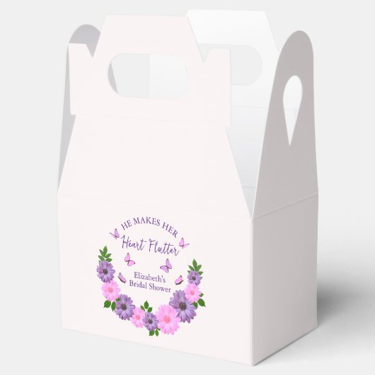 Hij laat haar hart vlinderslag Vrijgezellenfeest Bedankdoosjes (Geopend)