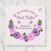 Hij laat haar hart vlinderslag Vrijgezellenfeest Bedankjes Labels (Achterkant)