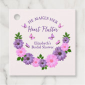 Hij laat haar hart vlinderslag Vrijgezellenfeest Bedankjes Labels (Voorkant)