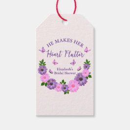 Hij laat haar hart vlinderslag Vrijgezellenfeest Cadeaulabel