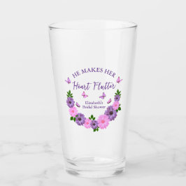 Hij laat haar hart vlinderslag Vrijgezellenfeest Glas