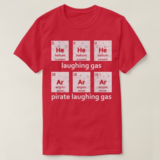 Hij lacht met Gasschimmelaarelementen T-shirt (Design voorkant)