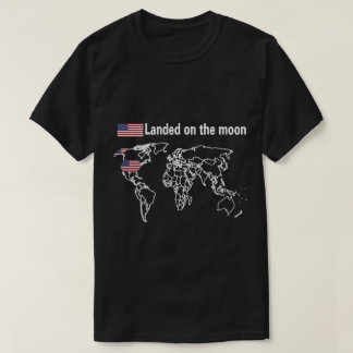 Hij landde op het Moon T Shirt, landde op het Moon T-shirt
