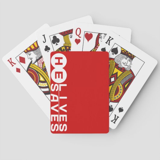 Hij leeft en redt speelkaarten (Achterkant)