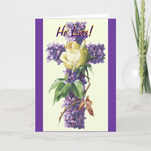 Hij leeft! feestdagen kaart (Voorkant)