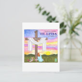 Hij leeft Inspirerend Briefkaart (Staand voorkant)