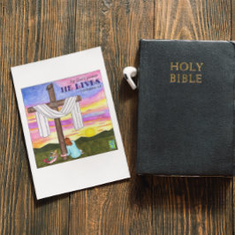 Hij leeft Inspirerend Briefkaart