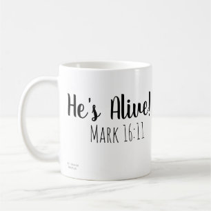 Hij leeft Mark 16:11 Koffiemok