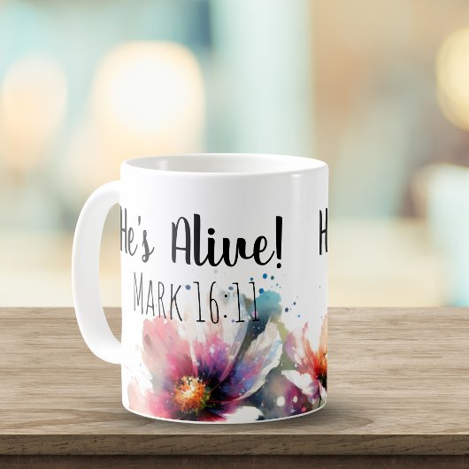 Hij leeft Mark 16:11 Koffiemok