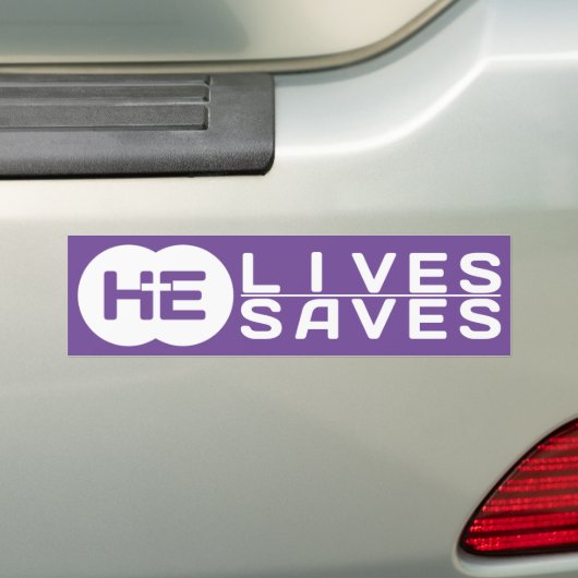HIJ leeft van hem en redt hem | Kruis | Jezus Bumpersticker (Op auto)