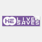 HIJ leeft van hem en redt hem | Kruis | Jezus Bumpersticker (Voorkant)