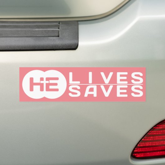 HIJ leeft van hem en redt hem | Kruis | Jezus Bumpersticker (Op auto)