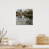 Hij leest me nog steeds naast water poster (Keuken)