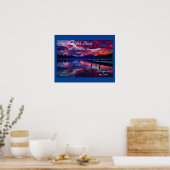 Hij leidt me naast het Paarse Poster van de hemel (Keuken)