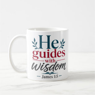 Hij Leidt Met Wijsheid Inspirerende Bijbelse Waarh Koffiemok