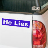 hij liegt bumpersticker (Op Truck)