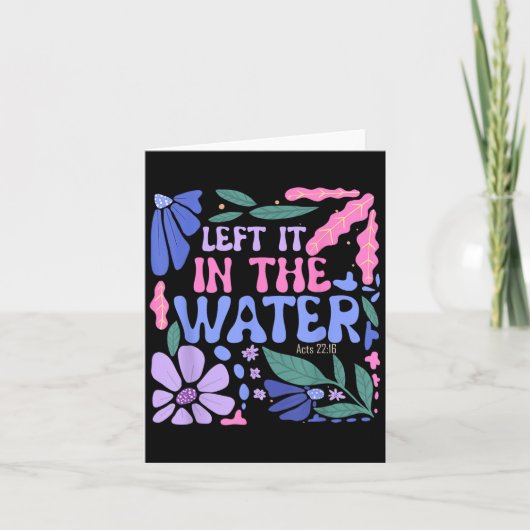 Hij liet het achter in de waterdoop Christelijk ge Kaart (Voorkant)