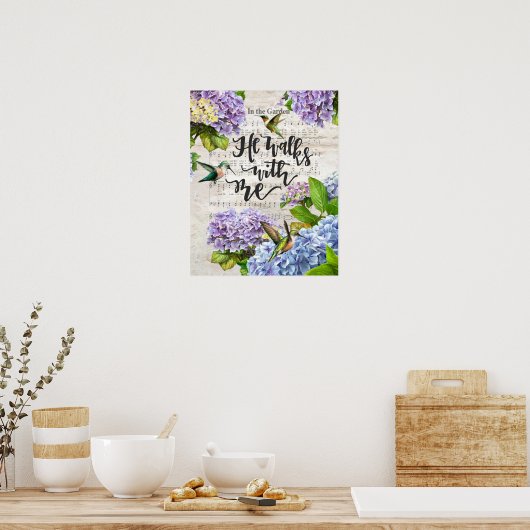 Hij loopt met me mee. poster (Keuken)