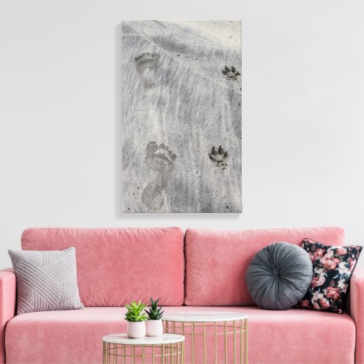 Hij loopt naast me! canvas afdruk (Insitu (Woonkamer))