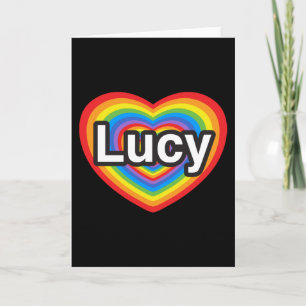 Hij love Lucy. Hij love you Lucy. Heart Kaart