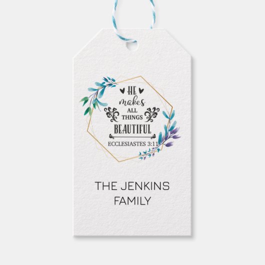 Hij maakt alles mooi cadeaulabel (Voorkant)