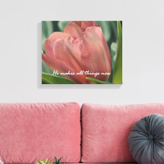 Hij maakt alles mooi in zijn Time Verse Canvas Afdruk (Insitu (Woonkamer))