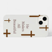 "Hij maakt alles mooi" iPhone 14 telefoonhoesje iPhone Hoesje (Achterkant horizontaal)