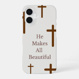 "Hij maakt alles mooi" iPhone-hoesje iPhone 16 Hoesje