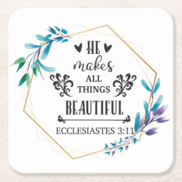 Hij maakt alles mooi kartonnen onderzetters