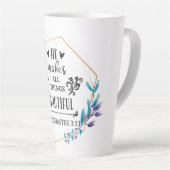 Hij maakt alles mooi latte mok (Rechterhoek)