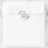 Hij maakt alles mooi ronde sticker (Tas)