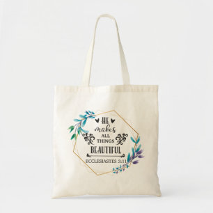 Hij maakt alles mooi tote bag