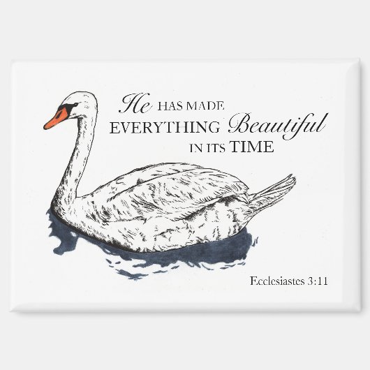 Hij maakt alles prachtig Bijbelvers magneet (Voorkant)