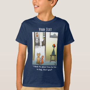 Hij maakt de marine van zijn Beg Boy T-Shirt
