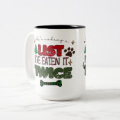 Hij maakt een lijst die ik twee keer heb opgegeten tweekleurige koffiemok (Voorkant links)