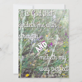 Hij maakt mijn weg perfect - Schrift Art Kaart
