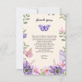 Hij maakt vlinders in mijn buik Wildflowers Bridal Bedankkaart (Voorkant)