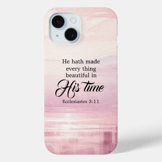 "Hij maakte alles mooi" Waterverf zonsondergang Case-Mate iPhone Case (Achterkant)