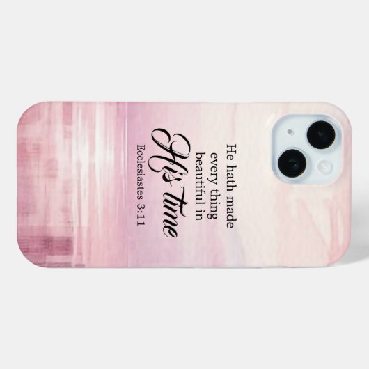 "Hij maakte alles mooi" Waterverf zonsondergang Case-Mate iPhone Case (Achterkant (horizontaal))