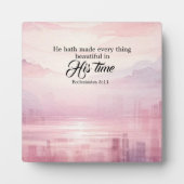 "Hij maakte alles mooi" Waterverf zonsondergang Fotoplaat (Voorkant)