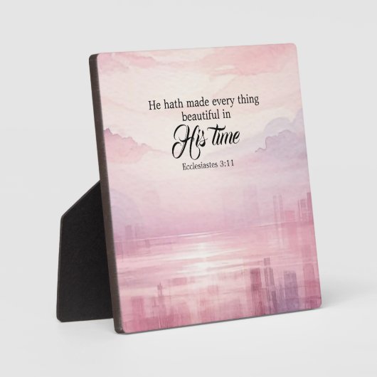 "Hij maakte alles mooi" Waterverf zonsondergang Fotoplaat (Voorkant)